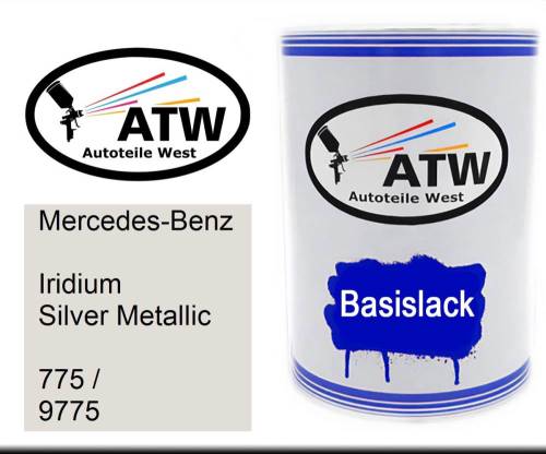 Mercedes-Benz, Iridium Silver Metallic, 775 / 9775: 500ml Lackdose, von ATW Autoteile West.